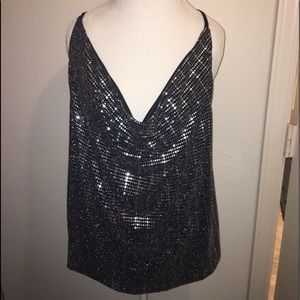 Women’s size 18/20 black sequin low cut tank